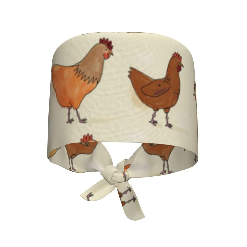 5530 A Brood of Chickens Adjustable Working Cap Scrub Hat Sweatband